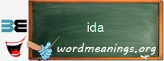 WordMeaning blackboard for ida